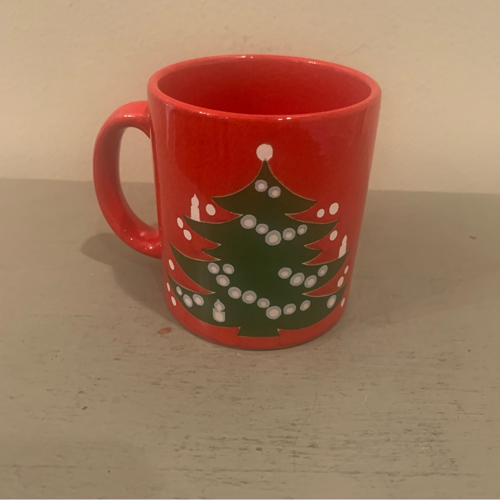 VTG Waechtersbach W-Germany Christmas Tree Red Mug.
